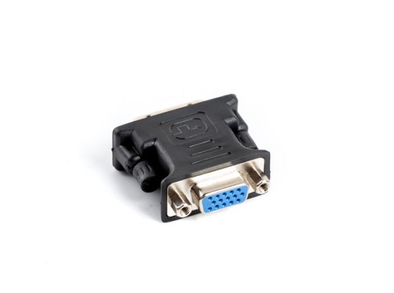 Адаптер DVI-I(M)(24+5) DUAL LINK → VGA(F), чорний, LANBERG