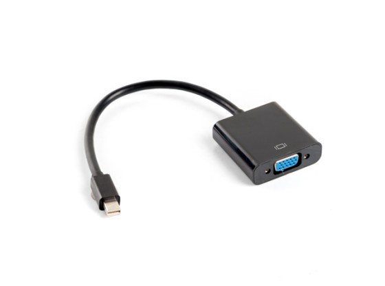 АДАПТЕРНИЙ КАБЕЛЬ DISPLAYPORT MINI (M) 1.2 —> VGA (F), 20 см, чорний, LANBERG