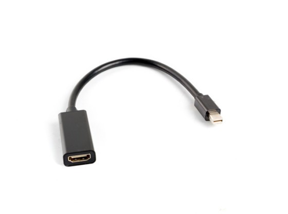 АДАПТЕРНИЙ КАБЕЛЬ DISPLAYPORT MINI (M) 1.2 — HDMI (F), 20 см, чорний, LANBERG