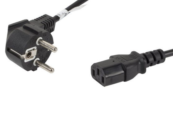 Шнур живлення CEE 7/7->IEC 320 C13, 1,8 м, чорний, LANBERG