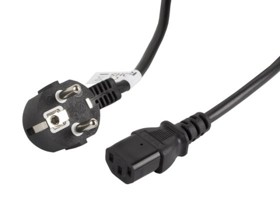 CEE 7/7->IEC 320 C13 ШНУР ЖИВЛЕННЯ 3 м VDE ЧОРНИЙ LANBERG