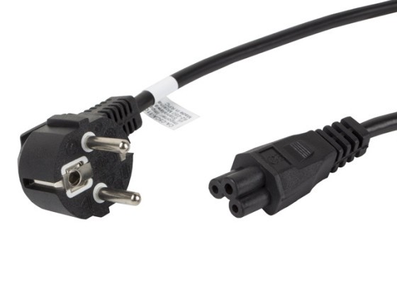 CEE 7/7 (MICKEY) —> IEC 320 C5 ШНУР ЖИВЛЕННЯ 1,8 м, VDE, чорний, LANBERG