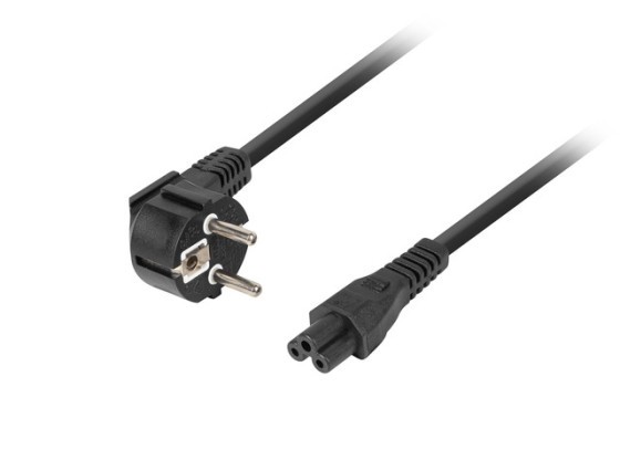 CEE 7/7 (MICKEY) —> IEC 320 C5 ШНУР ЖИВЛЕННЯ 3 м, VDE, чорний, LANBERG