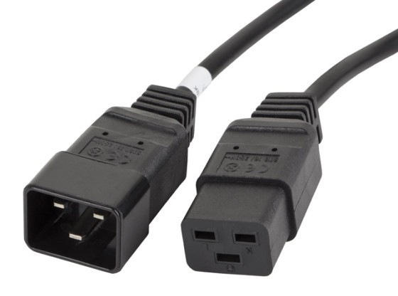 Кабель IEC 320 C19->C20, 1,8 м, VDE, чорний, LANBERG