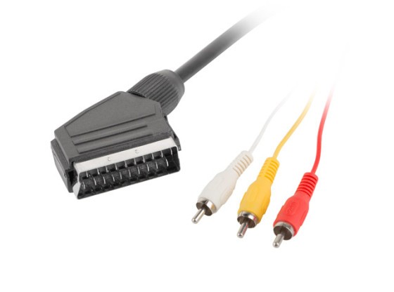 Кабель RCA(M) X3 —> EURO(M), 1,8 м, LANBERG
