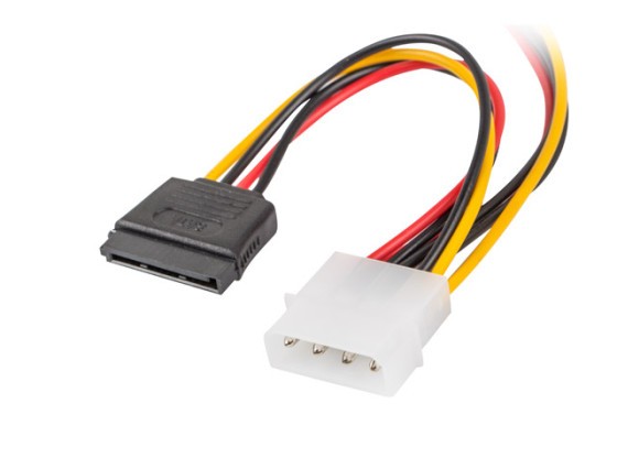 КАБЕЛЬ MOLEX (M) → 2X SATA (F), 15 см, LANBERG