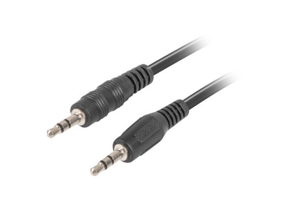 Кабель MINIJACK 3,5 мм, M/M, 3-контактний, 1,2 м, чорний, LANBERG