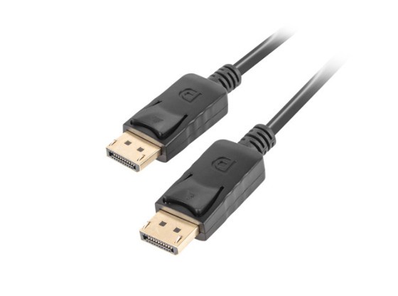КАБЕЛЬ DISPLAYPORT M/M, 19-контактний, V1.2, 1 м, 4K, чорний, LANBERG