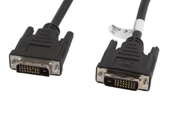 Кабель DVI-D(M)(24+1) → DVI-D(M)(24+1), 1,8 м, чорний, Dual Link, LANBERG