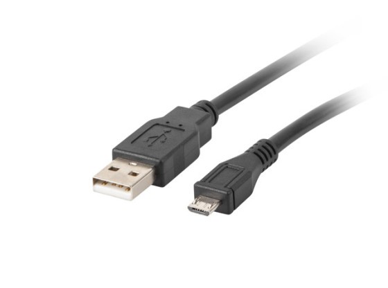 Кабель USB MICRO (M) → USB-A (M) 2.0, 0,3 м, чорний, LANBERG
