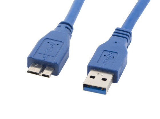 Кабель USB Micro (M) → USB-A (M) 3.0, 0,5 м, синій, LANBERG