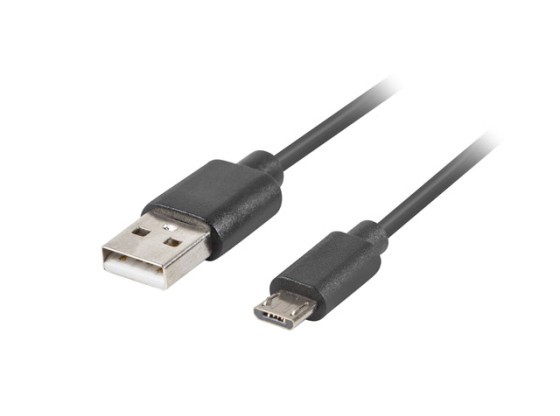 Кабель USB MICRO (M) → USB-A (M) 2.0, 3 м, чорний, QC 3.0, LANBERG