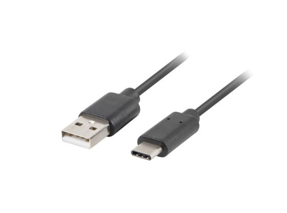 Кабель USB-C (M) → USB-A (M) 2.0, 1 м, чорний, QC 3.0, LANBERG