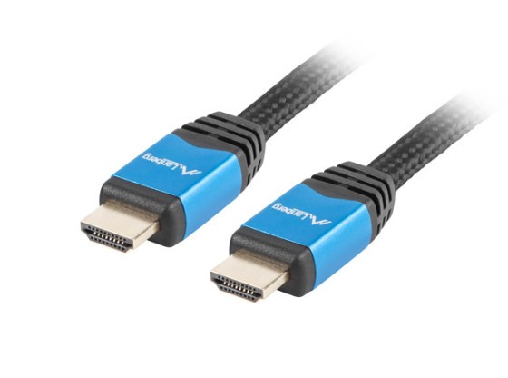 Кабель HDMI M/M V2.0, 3 м, мідний, чорний, преміум-клас, LANBERG