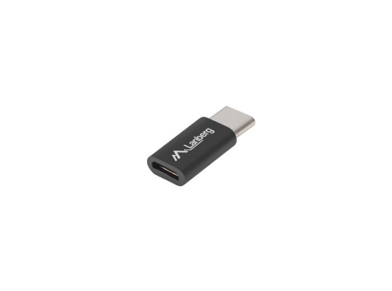 Адаптер USB-C (M) 2.0 —> USB MICRO (F), чорний, LANBERG