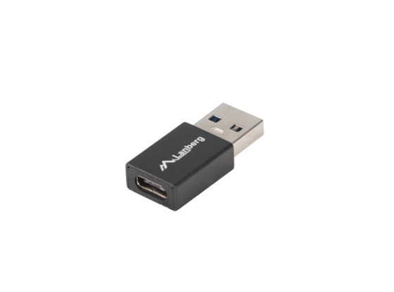 Адаптер USB-C (F) 3.1 — USB-A (M), чорний, LANBERG