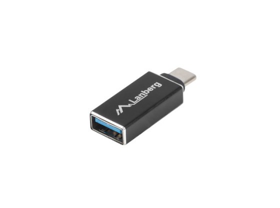 Адаптер USB-C (M) 3.1 → USB-A (F), чорний, OTG, LANBERG