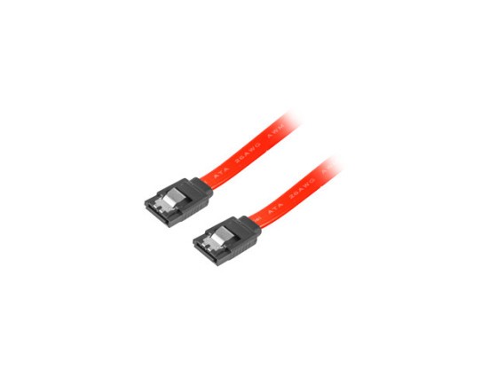 Кабель SATA DATA II (3 ГБ/с), F/F, 50 см, металеві затискачі, червоний, LANBERG