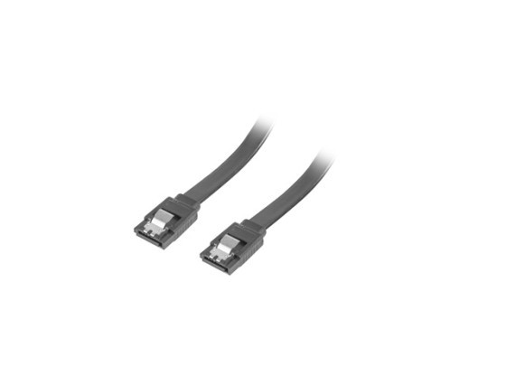 Кабель SATA DATA III (6 ГБ/с), F/F, 50 см, металеві затискачі, чорний, LANBERG