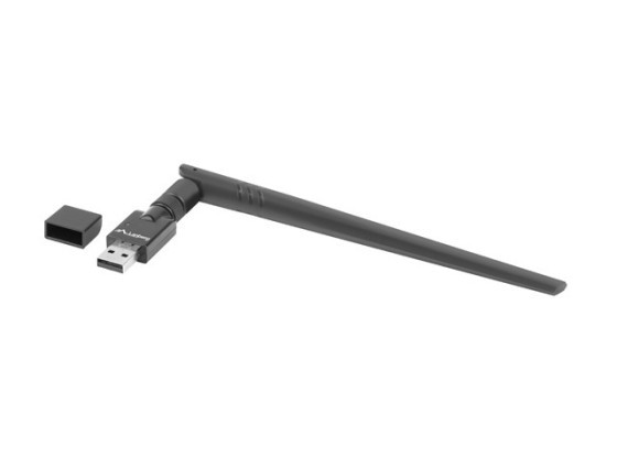 USB-адаптер, бездротова мережева карта LANBERG NC-0300-WIE N300, 1 внутрішня + 1 зовнішня антена