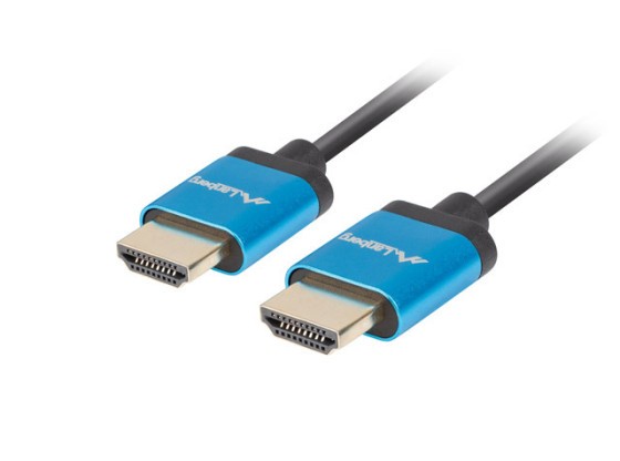Кабель HDMI M/M V2.0, 0,5 м, 4K, чорний, тонкий, LANBERG