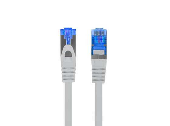 ПАТЧ-КОРД CAT.6A S/FTP LSZH CCA 0,5 м, сірий, пройшов випробування Fluke та Lanberg