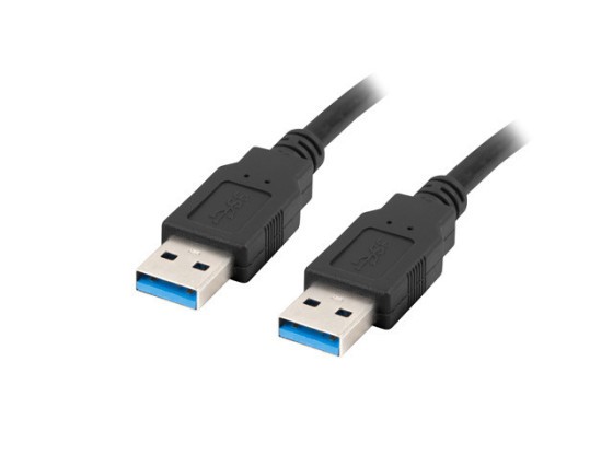 Кабель USB-A M/M 3.0, 0,5 м, чорний, LANBERG