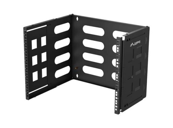 СКЛАДНИЙ КРІПЛЕННЯ ДЛЯ НАСТІННОГО МОНТАЖУ 19" 8U 497X400/240 ЧОРНИЙ LANBERG