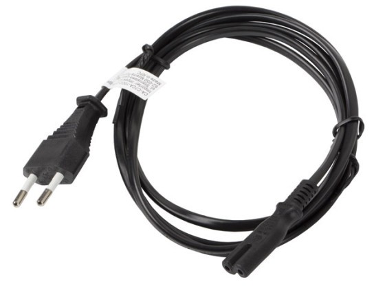 CEE 7/16 -> IEC 320 C7 EURO (RADIO) ШНУР ЖИВЛЕННЯ 3 М, ЧОРНИЙ, LANBERG