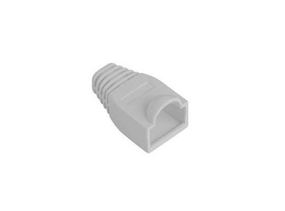 ЗАХИСНИЙ КОЛЕЦЬ RJ45 (КОЖУХ) LANBERG, СІРИЙ (УПАКОВКА ПО 100 ШТ.)