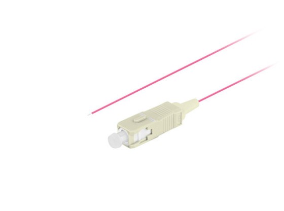 Волоконно-оптичний пігтейл MM SC/UPC OM4 EASY STRIP 50/125 2 м, фіолетовий, LANBERG