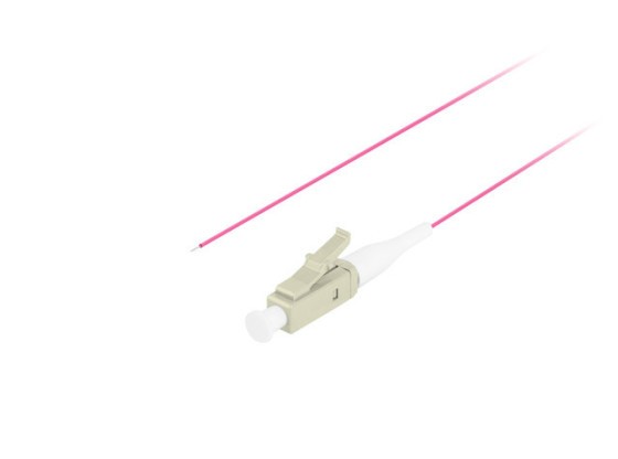Волоконно-оптичний пігтейл MM LC/UPC OM4 EASY STRIP 50/125, 2 м, фіолетовий, LANBERG