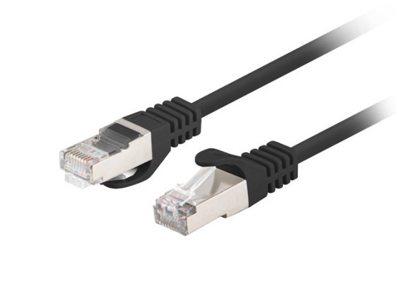 ПАТЧ-КОРД CAT.6 FTP, 1 м, чорний, пройшов випробування Fluke та Lanberg, упаковка по 10 шт.