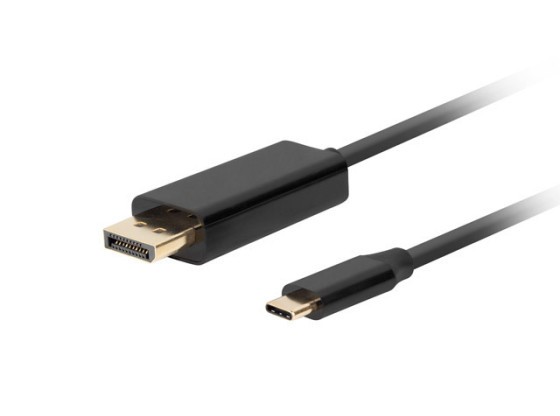 Кабель USB-C (M) —> DisplayPort (M), 1 м, 4K, 60 Гц, чорний, LANBERG