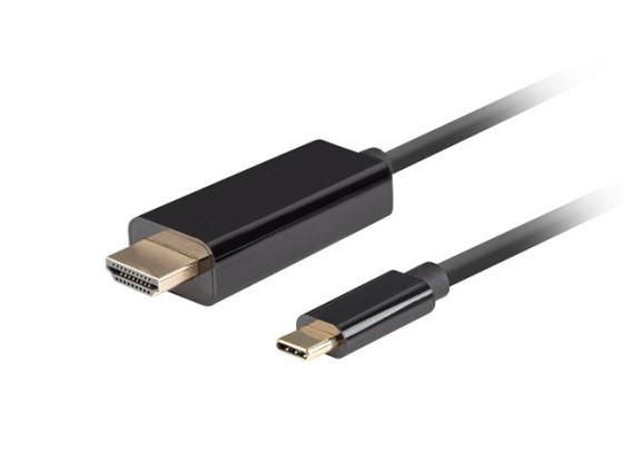 Кабель USB-C (M) → HDMI (M), 1,8 м, 4K, 60 Гц, чорний, LANBERG