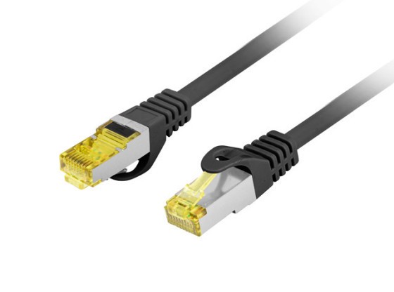 ПАТЧ-КОРД КАТЕГОРІЇ 6A, S/FTP, LSZH, мідь, 0,5 м, чорний, пройшов випробування Fluke, LANBERG