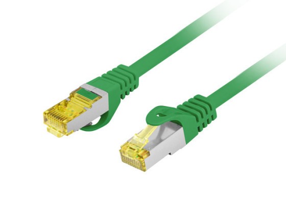 ПАТЧ-КОРД CAT.6A S/FTP LSZH CU 0,25 м, зелений, пройшов випробування Fluke та Lanberg