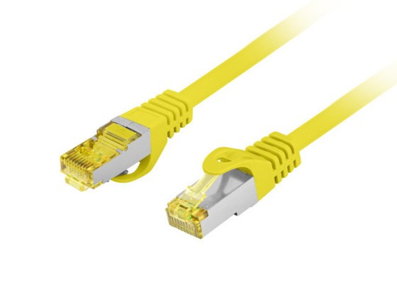 ПАТЧ-КОРД CAT.6A S/FTP LSZH CU 2 м, жовтий, пройшов випробування Fluke та Lanberg
