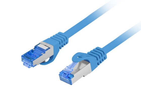 ПАТЧ-КОРД CAT.6A S/FTP LSZH CCA 0,25 м, синій, пройшов випробування Fluke та Lanberg