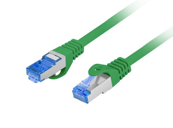 ПАТЧ-КОРД КАТЕГОРІЇ 6A, S/FTP, LSZH, CCA, 0,25 м, зелений, пройшов випробування Fluke та Lanberg