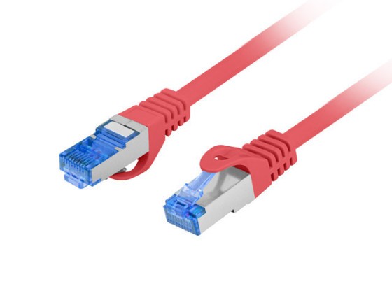 ПАТЧ-КОРД CAT.6A S/FTP LSZH CCA 0,25 м, червоний, пройшов випробування Fluke та Lanberg