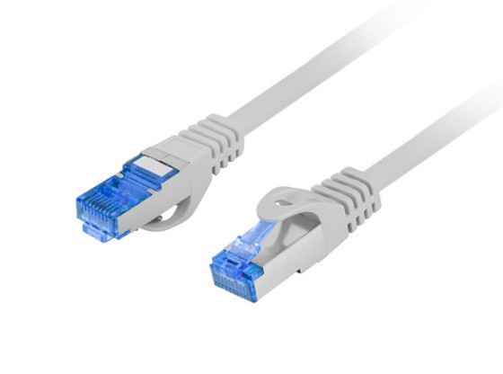 ПАТЧ-КОРД КАТЕГОРІЇ 6A, S/FTP, LSZH, CCA, 0,25 м, СІРИЙ, ПРОЙШОВ ВИПРОБУВАННЯ FLUKE, LANBERG