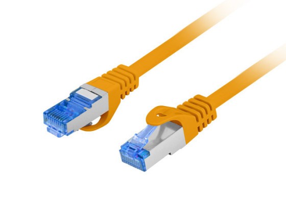 ПАТЧ-КОРД КАТЕГОРІЇ 6A, S/FTP, LSZH, CCA, 0,25 м, помаранчевий, пройшов випробування Fluke та Lanberg