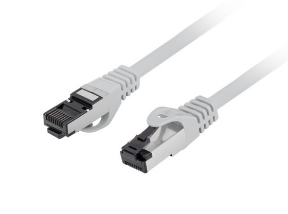 ПАТЧ-КОРД КАТЕГОРІЇ 8.1, S/FTP, LSZH, мідь, 0,25 м, сірий, пройшов випробування Fluke, LANBERG