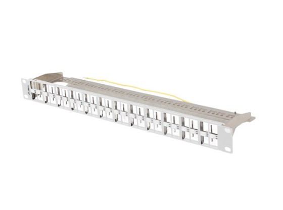 ПАНЕЛЬ ПІДКЛЮЧЕННЯ, ПОРОЖНЯ, 48 ПОРТІВ, 1U, 19", FTP, ДЛЯ МОДУЛІВ KEYSTONE, СІРА, LANBERG