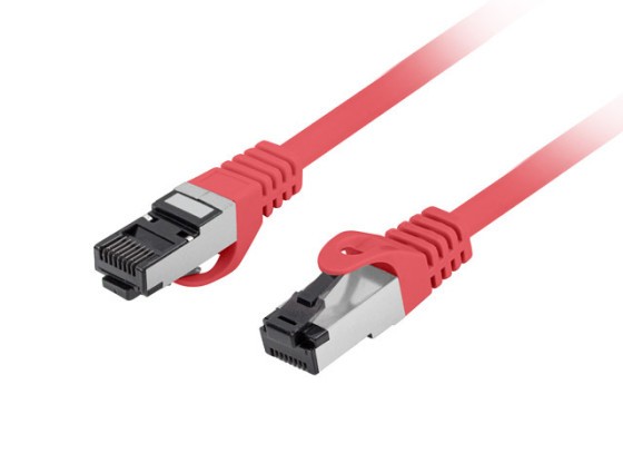 ПАТЧ-КОРД КАТЕГОРІЇ 8.1, S/FTP, LSZH, мідь, 0,25 м, червоний, пройшов випробування Fluke та Lanberg
