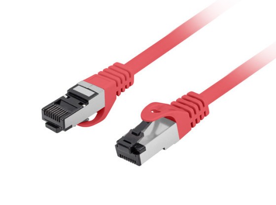 ПАТЧ-КОРД КАТЕГОРІЇ 8.1, S/FTP, LSZH, мідь, 1 м, червоний, пройшов випробування Fluke та Lanberg