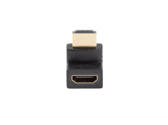 Адаптер HDMI (M) → HDMI (F) 4K, під кутом вгору, чорний, LANBERG