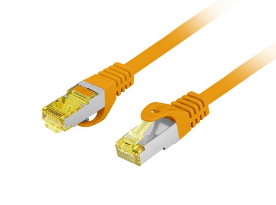 ПАТЧ-КОРД КАТЕГОРІЇ 6A, S/FTP, LSZH, мідь, 0,5 м, помаранчевий, пройшов випробування Fluke, LANBERG
