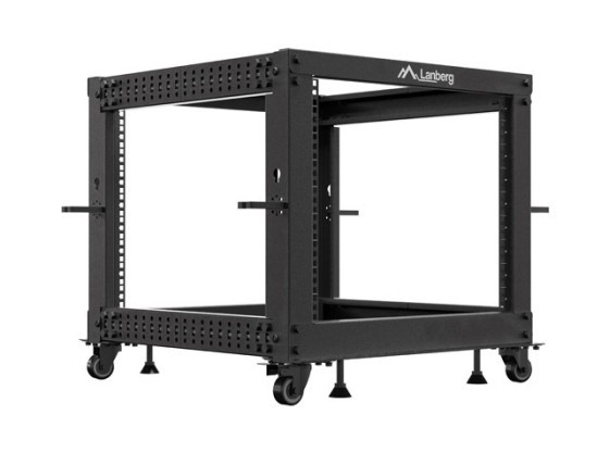 ВІДКРИТА СТІЙКА 19" 9U 600×600–1100, РЕГУЛЬОВАНА, ЧОРНА, LANBERG (У РОЗБИРАНОМУ ВИГЛЯДІ)